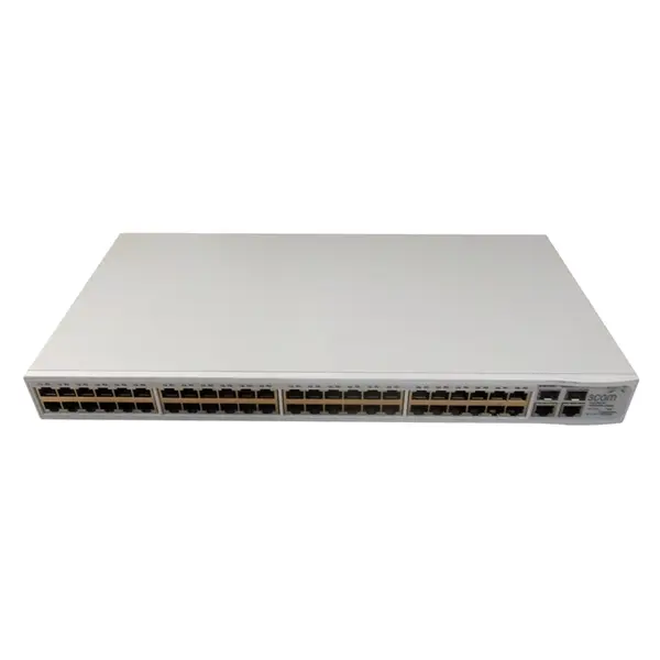 3Com 3C16476CS-US | 2250 Plus 48 x RJ-45 Ports 10/100Base-TX + 2 x SFP Ports + 2 x Dual Personality SFP Ports Layer 2 Managed...