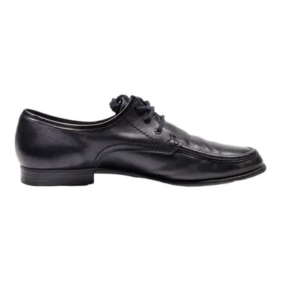 JOSEF SEIBEL Moccasin Shoes Black Leather Mens UK 10.5