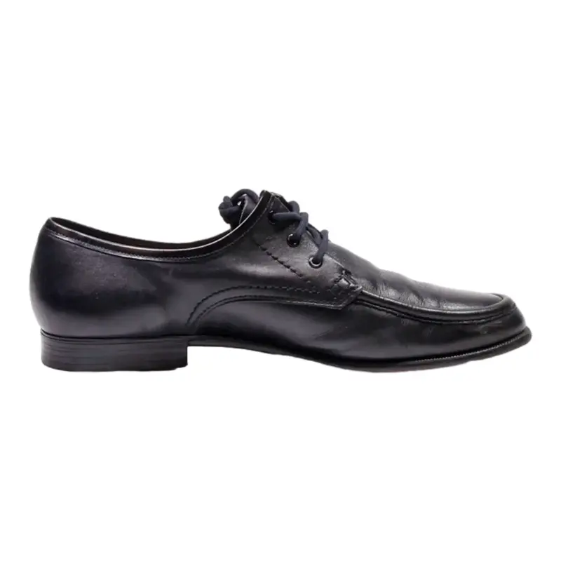 JOSEF SEIBEL Moccasin Shoes Black Leather Mens UK 10.5