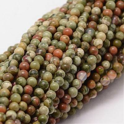 Natural Rhyolite Jasper Beads Strands