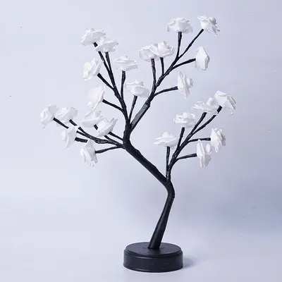 Table Lamp Flower Tree Rose Lamps Fairy Desk Night Lights USB Operated Gifts For Wedding Valentine Christmas Decoration | Lig...