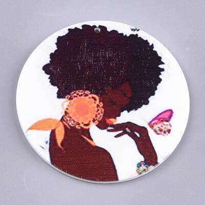 Printed Wooden Big Pendants