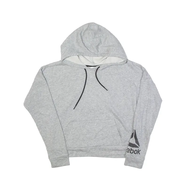 REEBOK Hoodie Grey Pullover Womens S