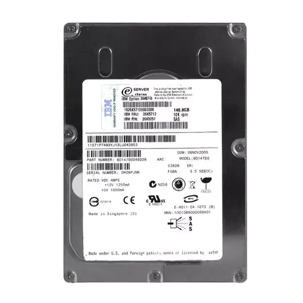 26K5257 IBM 146.8GB 3Gb/s SAS 10000 3.5-inch 16MB Hard Drive