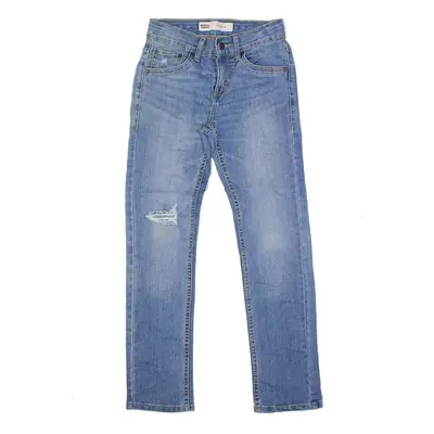 LEVI'S 511 Jeans Distressed Blue Denim Slim Straight Boys W24 L26