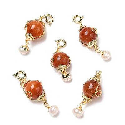 Wire Wrapped Natural Jade Round Pendant Decorations