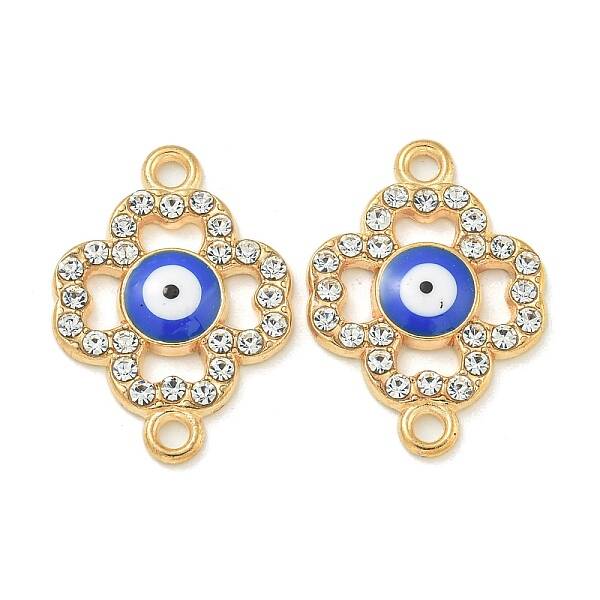Alloy Blue Enamel Connector Charms