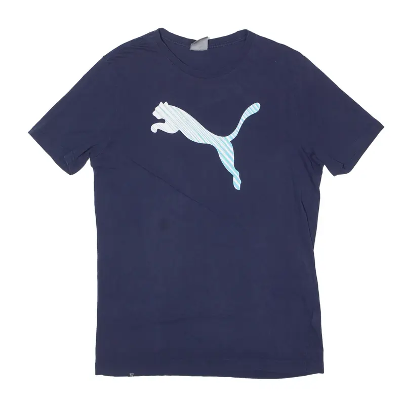 PUMA T-Shirt Blue Short Sleeve Mens S