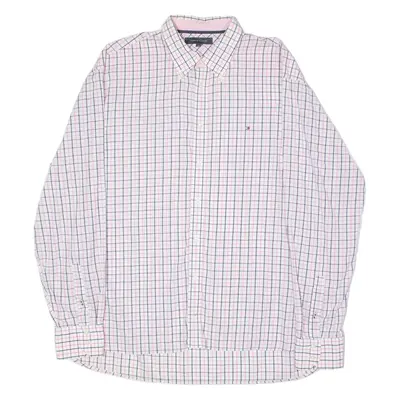 TOMMY HILFIGER Mens Shirt Pink Check Long Sleeve XL