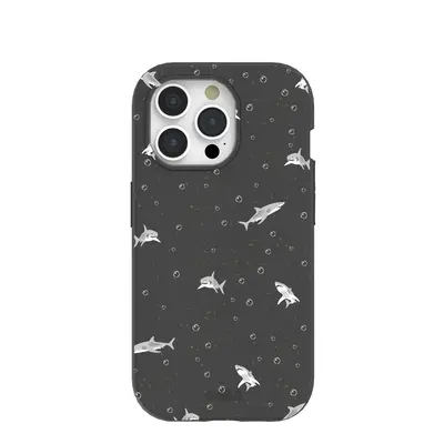 Black Lil Sharks iPhone 15 Pro Case