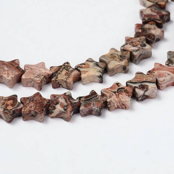 Natural Leopard Skin Beads Strands