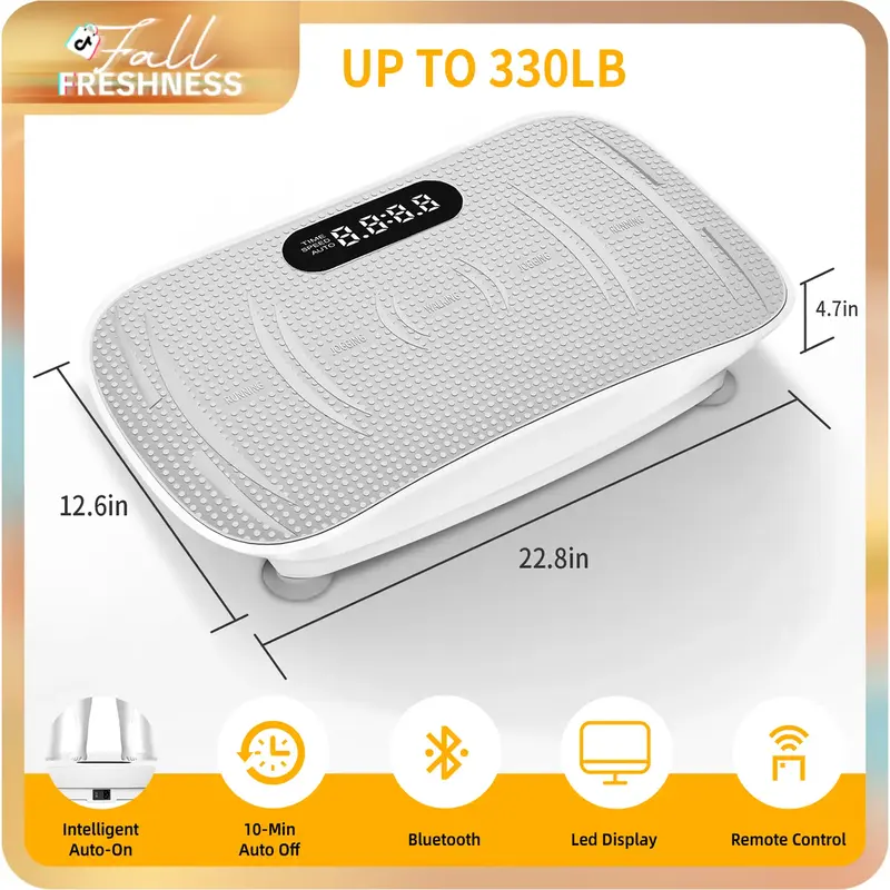 ZenActive Vibration Plate Whole Body Exercise and Relaxation Machine With Smart Screen Low Noise Max Weight 330LB for Home Ex...