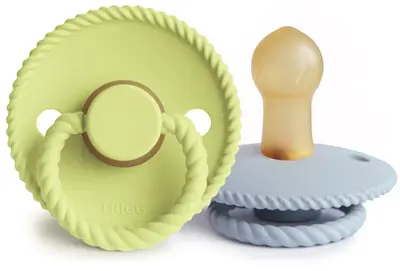 FRIGG Rope Size 1: 0-6 months pacifier Green Tea/Powder Blue 2 pieces