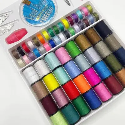 1 Set Mixed Color Multi-purpose Sewing Tool Kit, Portable Multi-functional Sewing Kit, Sewing Supplies for Home, Dormitory