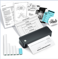 JADENS Portable Printer with 6 Rolls of Thermal Paper, Inkless Printer Bluetooth Support for 8.5\