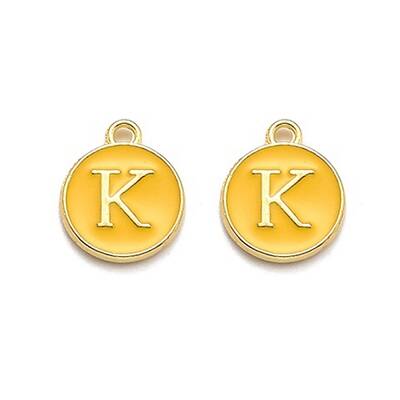 Golden Plated Alloy Enamel Charms