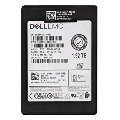 MZ7L31T9HBLTAD3 Samsung Enterprise PM893 Series 1.92TB Triple-Level Cell SATA 6GB/s V-NAND 7mm 2.5-Inch Solid State Drive