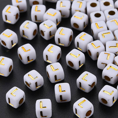 Opaque White Acrylic Beads