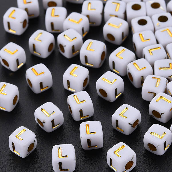 Opaque White Acrylic Beads