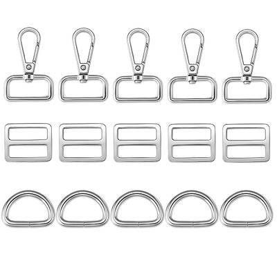 15Pcs 3 Style Iron D Rings