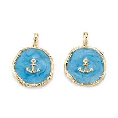 Brass Enamel Pendants