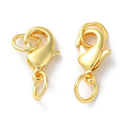Rack Plating Brass Lobster Claw Clasps