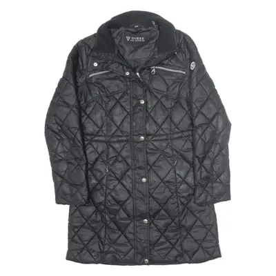GUESS Insulated Quilted Coat Black Womens S