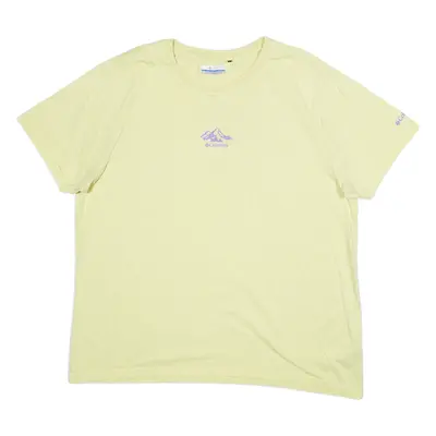 COLUMBIA Womens T-Shirt Green XL