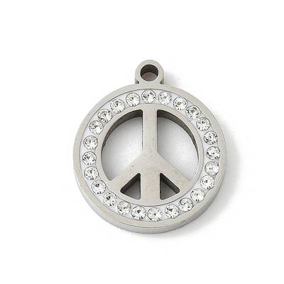 304 Stainless Steel Rhinestone Pendants