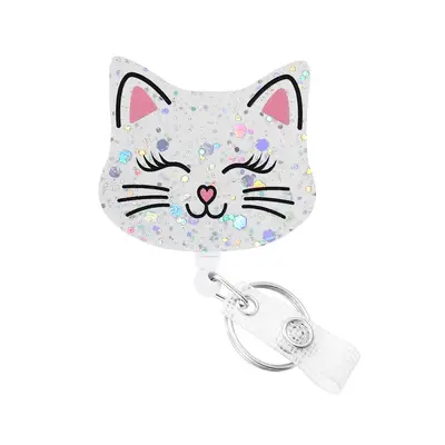 Animal Design Badge Holder, 1 Count Cute Retractable Badge Reel, Creative ID Badge Holder with Clip for Nurse Doctor Student ...