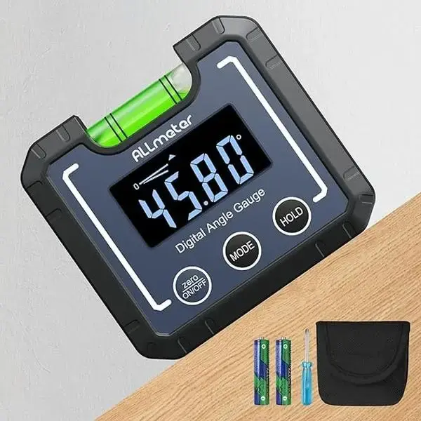 0-360°(4 * 90°) Digital Angle Finder Level Magnetic Electronic Gauge Inclinometer Protractor Tool with Bubble Level and Mag...