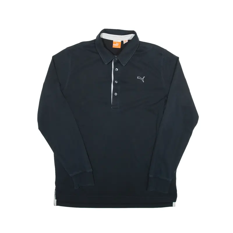 PUMA Dry Cell Polo Shirt Blue Long Sleeve Mens M