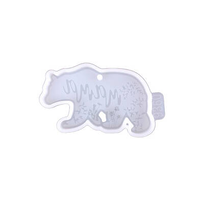 Bear with Plant DIY Food Grade Silicone Pendant Molds