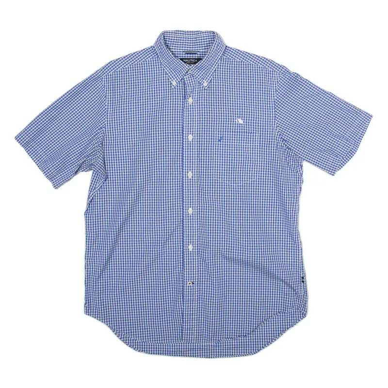 NAUTICA Classic Fit Mens Shirt Blue Gingham M