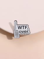 Funny Walkie Talkie Design Brooch, Cute Letter Design Brooch, Fashion Accessories for Men & Women, Trendy All-match & Exquisi...