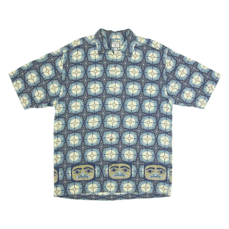 BUGLE BOY Mens Shirt Blue Spotted M
