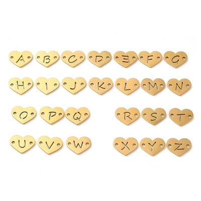 26Pcs Ion Plating(IP) 304 Stainless Steel Connector Charms