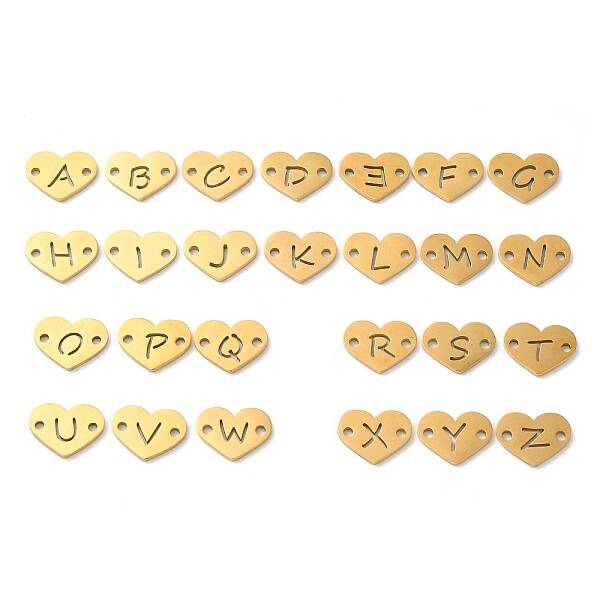 26Pcs Ion Plating(IP) 304 Stainless Steel Connector Charms