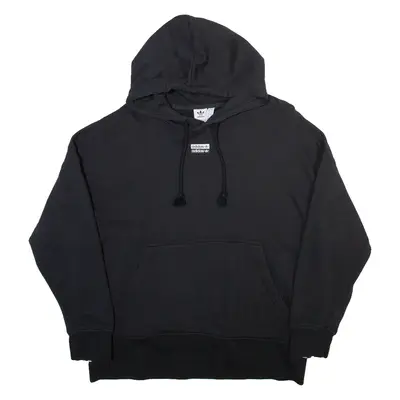 ADIDAS ORIGINALS Womens Black Hoodie UK 18