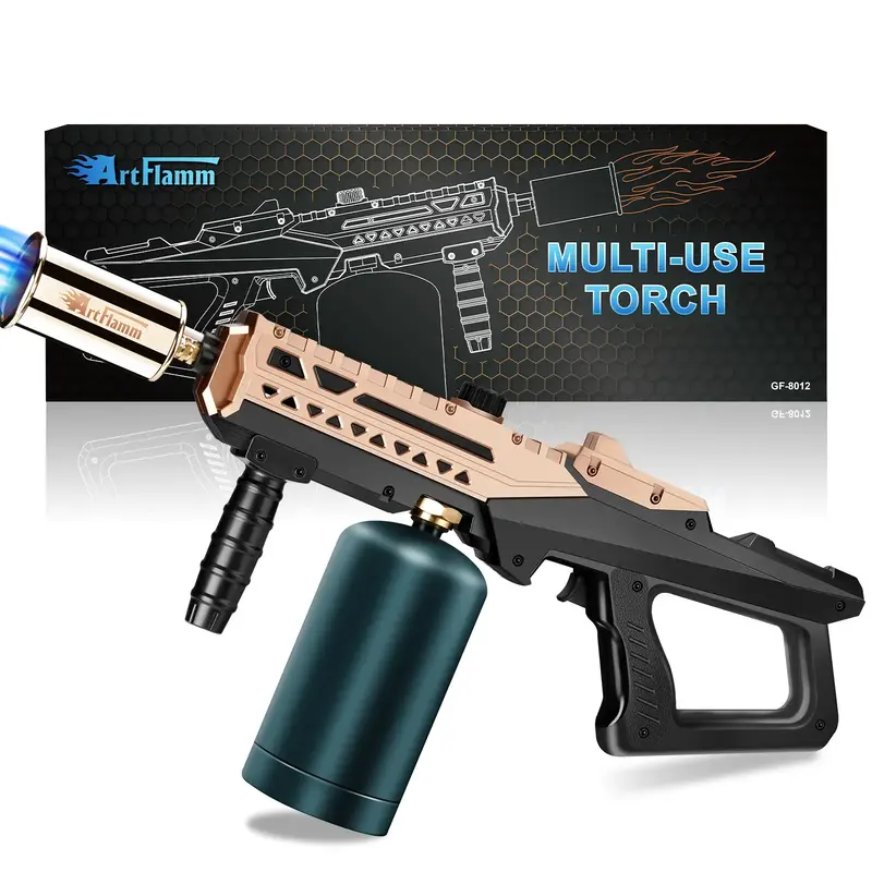 Propane Gun Torch – Powerful Grill & Cooking Blower max. 800,000 BTUs – Culinary Torch Sous Vide – Adjustable Torch for...