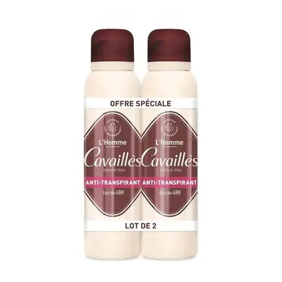 Cavaillès L'Homme Anti-Perspirant 48H Control Deodorant Spray 2x150ml