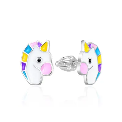 Agato Silver earrings for girls Unicorns AGT-ED007S