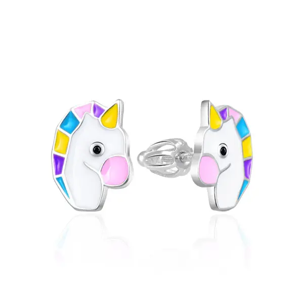 Agato Silver earrings for girls Unicorns AGT-ED007S