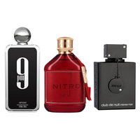 Nitro red combo 3 pcs men 9pm men , Nitro Red , Club Nuit men intense  . 3 pcs / 100ml each