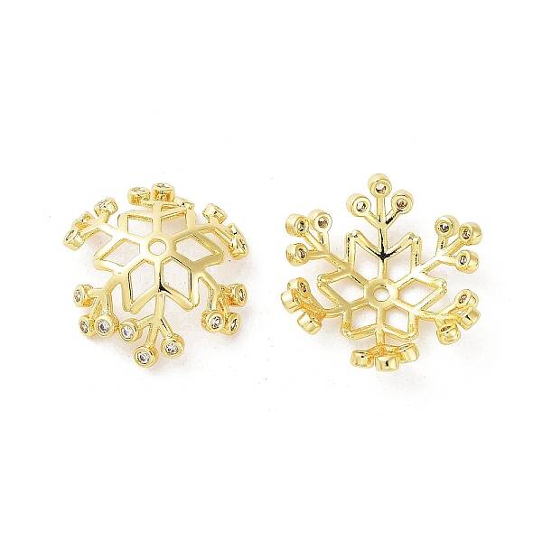 Brass Micro Pave Cubic Zirconia Bead Cap