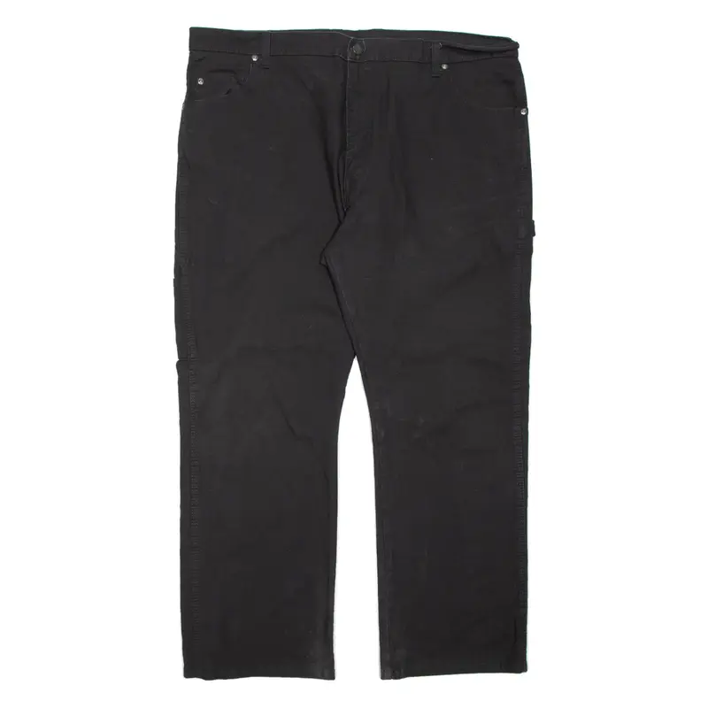 DICKIES Carpenter Cargo Mens Trousers Black Regular Straight W40 L30