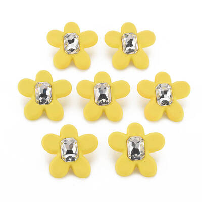 Crystal Rhinestone Flower Stud Earrings with 925 Sterling Silver Pins for Women