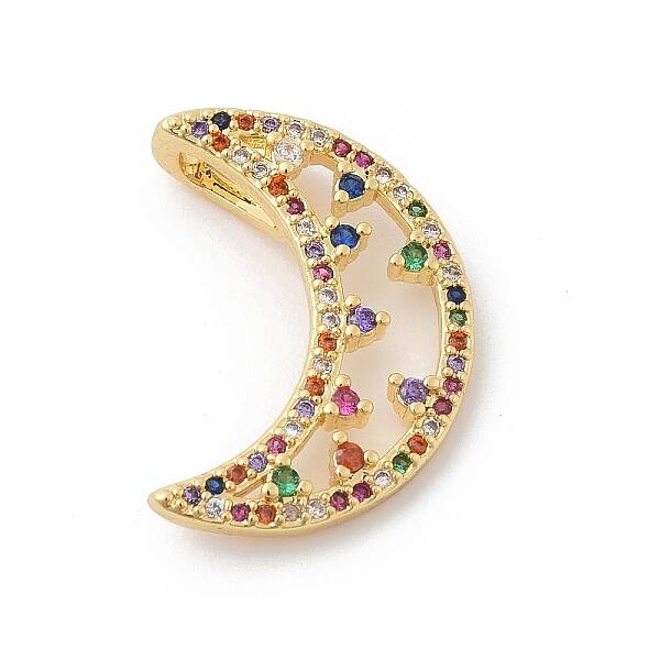 Brass Micro Pave Cubic Zirconia Pendants