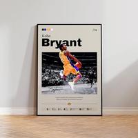 Kobe Bryant Poster, Basketball Legend Art Print, Wall Decor, Sports Memorabilia, Black Mamba Tribute, NO FRAME Home Decor, Mo...