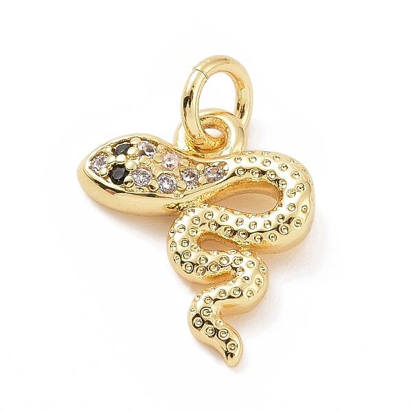Brass Micro Pave Cubic Zirconia Charms